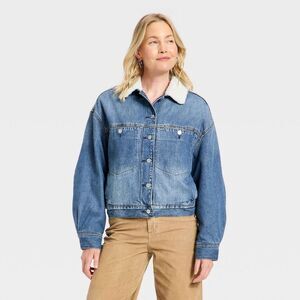 Open Box - Universal Thread - Women's Bubble Denim Jacket - Universal Light Wash
